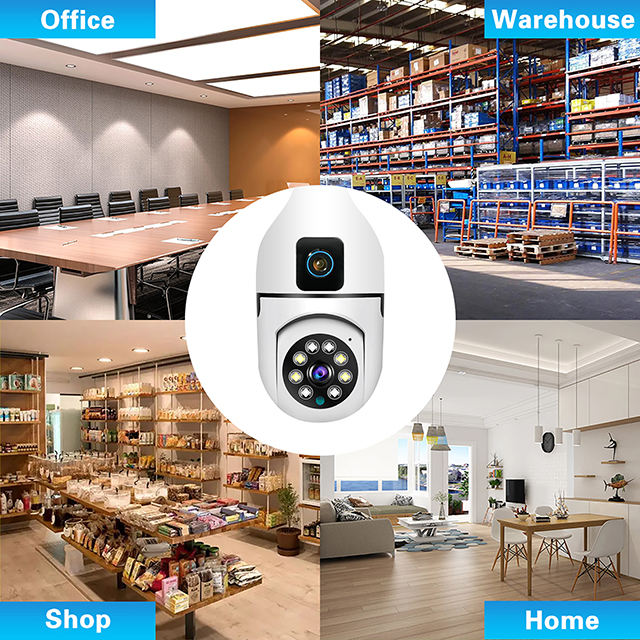 V380 Pro Factory 4MP  PTZ Two Way Audio Human Detection Dual Lens WiFi Bulb Camera Smart Home Security IP Network Camera