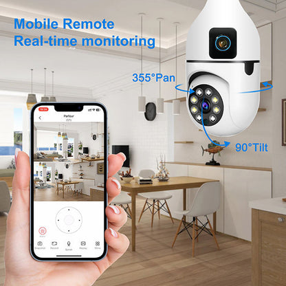 V380 Pro Factory 4MP  PTZ Two Way Audio Human Detection Dual Lens WiFi Bulb Camera Smart Home Security IP Network Camera