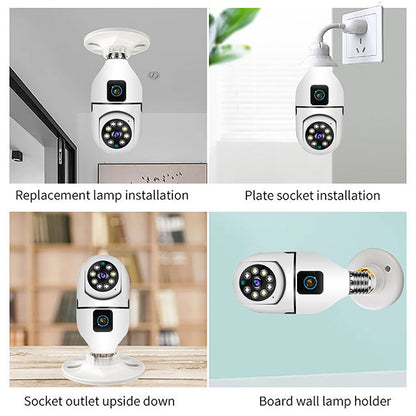 V380 Pro Factory 4MP  PTZ Two Way Audio Human Detection Dual Lens WiFi Bulb Camera Smart Home Security IP Network Camera