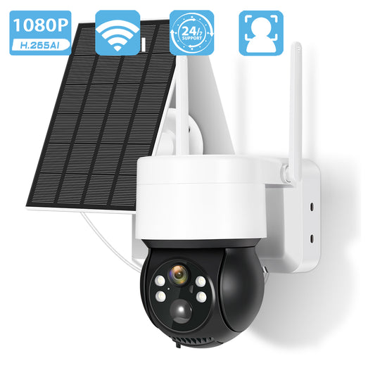 QS04 2MP Wireless Outdoor Security Solar Camera With Solar Panel iCSEE