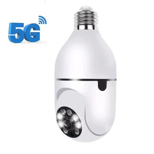 Hot Sales Y6 Wireless Bulb Camera 5G Bulb Surveillance Camera Night Vision Full Color Automatic Human Tracking Zoom Indoor Security Monitor Wifi Camera