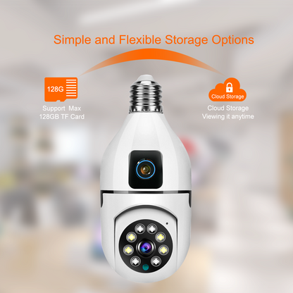 V380 Pro Factory 4MP  PTZ Two Way Audio Human Detection Dual Lens WiFi Bulb Camera Smart Home Security IP Network Camera