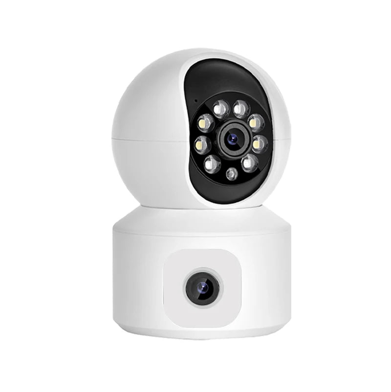 Dual Lens Full HD Wifi IP Camera 2K 4MP 360 Degree Auto Tracking Motion Detection Alarming Indoor Home Security Camera